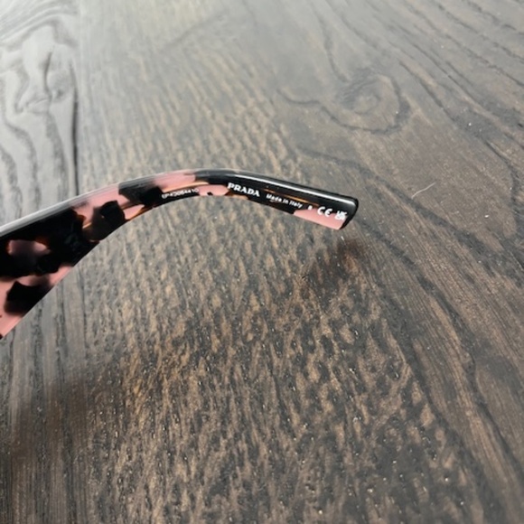 Prada PR 23YS Square Oversized Sunglasses Black Pink Yellow Tortoise w/ Box - Picture 6 of 11